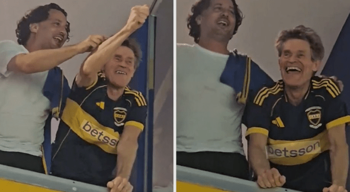 Willem Dafoe estuvo en la Bombonera para ver a Boca y fue ovacionado por los&nbsp;hinchas
